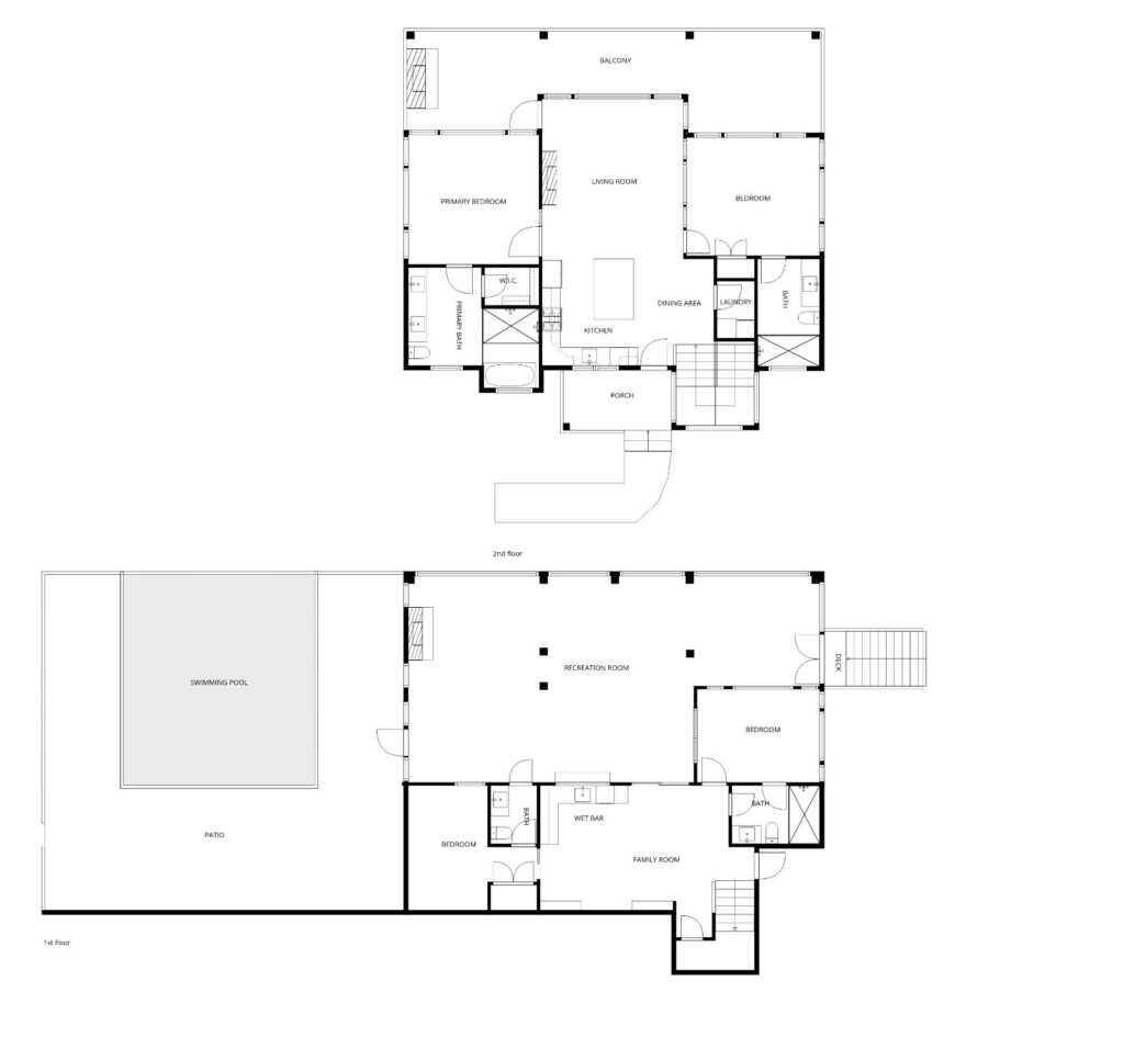 Vacation rental 2d floor plan